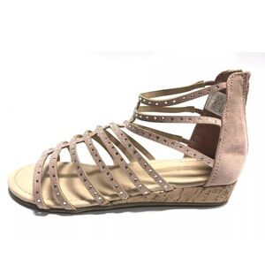 Aldo Youth Mengwen Light Pink Strappy Sandals, Girls’ Size 3 M.